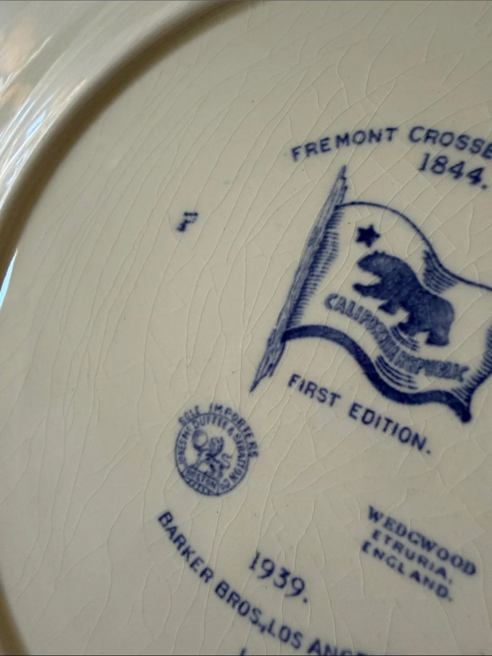 VTG Wedgwood CA 1st Edition Fremont Crosses the Sierra Baker Bros 1939